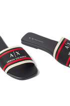 AX Logo Flat Sandals